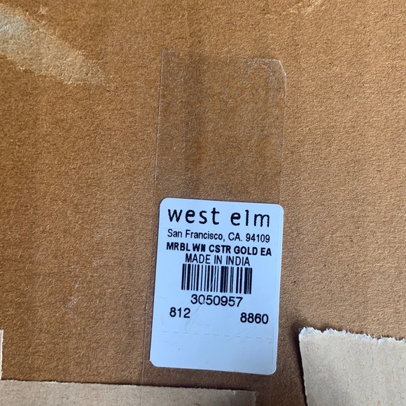 Brand new west elm marble and gold wine bottle coaster - Picture 5 of 5